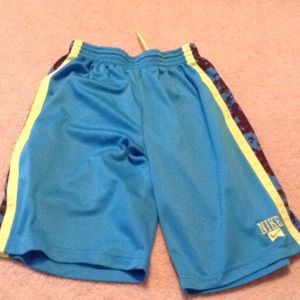 Blue athletic shorts